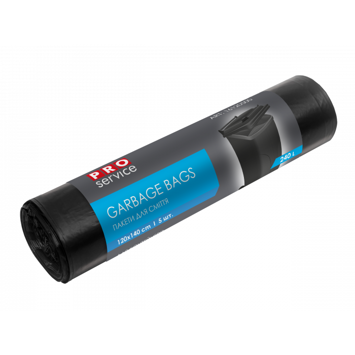 Пакети для сміття PRO SERVICE 240 л., 5 шт. (4823071633177)